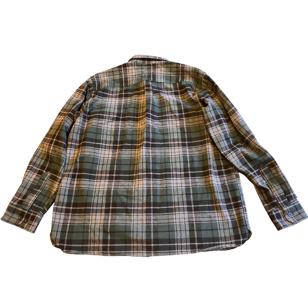 LL Bean Chamois Cloth Shirt Mens XL REG Plaid Flannel Long Sleeve Button Up - Picture 2 of 7